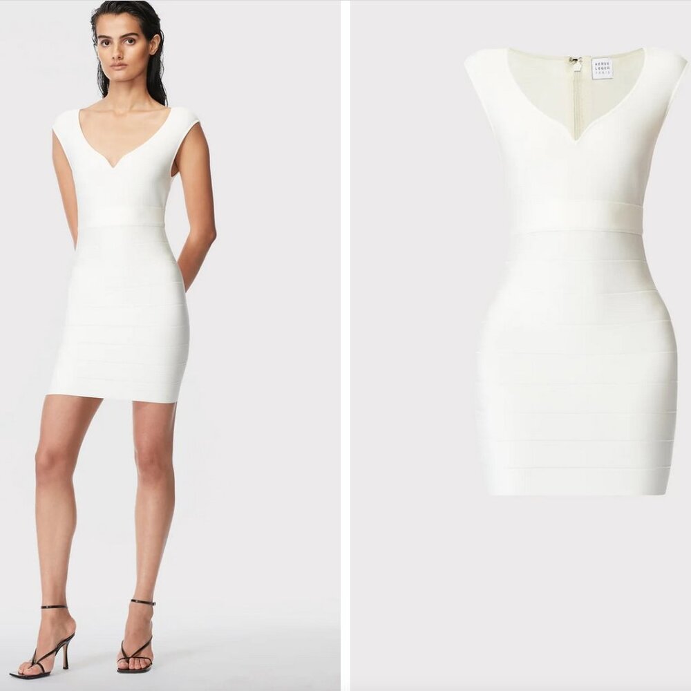 Hervé Léger - Sweetheart Icon Mini Dress - Size Small